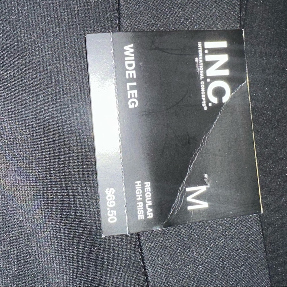 I.N.C Med Black High rise, wide leg pants